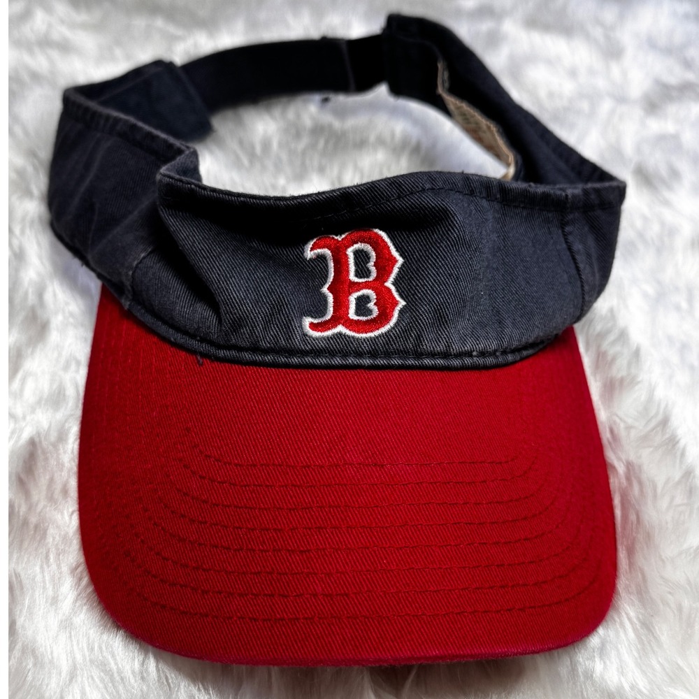 Vintage Twins Enterprise Boston Red Sox MLB Sun Visor Navy Blue Red OSFA